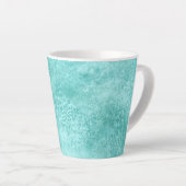 Blauwe mint Zee groene textuur Latte Mok (Rechterhoek)