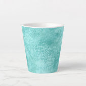 Blauwe mint Zee groene textuur Latte Mok (Voorkant)