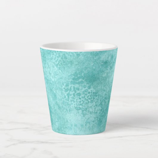 Blauwe mint Zee groene textuur Latte Mok (Voorkant)