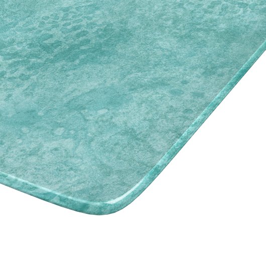 Blauwe mint Zee groene textuur Snijplank (Hoek)