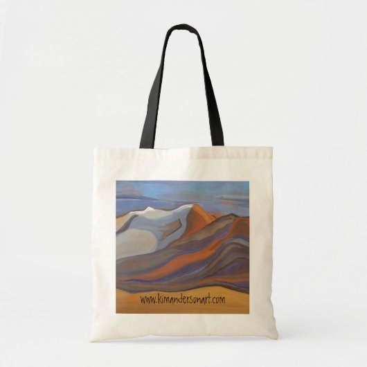 blauwe missieberg tote bag (Voorkant)