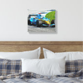 Blauwe mist bij Indy Canvas Afdruk (Insitu (Slaapkamer))