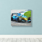 Blauwe mist bij Indy Canvas Afdruk (Insitu (Houten vloer))