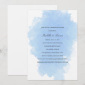 Blauwe mist | Repetitie diner Kaart (Voorkant / Achterkant)