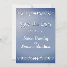 Blauwe mist sparen de Datum Magnetische Uitnodiging