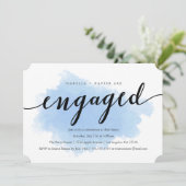 Blauwe mist | Uitnodiging voor de Verlovingsgroep (Staand voorkant)