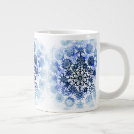 Blauwe Misty Sneeuwvlokken Cup Grote Koffiekop