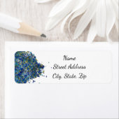 Blauwe mix kraal stapel etiket (Insitu)