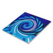 Blauwe mix tegeltje (Zijkant)