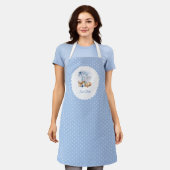 Blauwe Mixer Deegzuurbrood Schort (Gedragen)