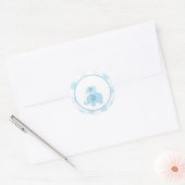 Blauwe Mod Olifant Envelop Afdichtingen / Toppers  Ronde Sticker (Envelop)