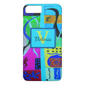 Blauwe Mode Abstracte inspuiting van Matisse Case-Mate iPhone Case (Achterkant)