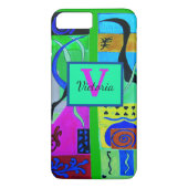 Blauwe Mode Abstracte inspuiting van Matisse Case-Mate iPhone Case (Achterkant)