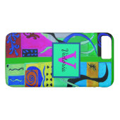 Blauwe Mode Abstracte inspuiting van Matisse Case-Mate iPhone Case (Achterkant (Horizontaal))