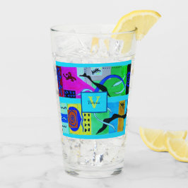 Blauwe Mode Abstracte inspuiting van Matisse Glas