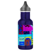 Blauwe Mode Abstracte inspuiting van Matisse Waterfles (Links)