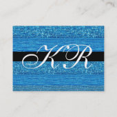 BLAUWE MODE BEADT MONOGRAM VISITEKAARTJE (Achterkant)