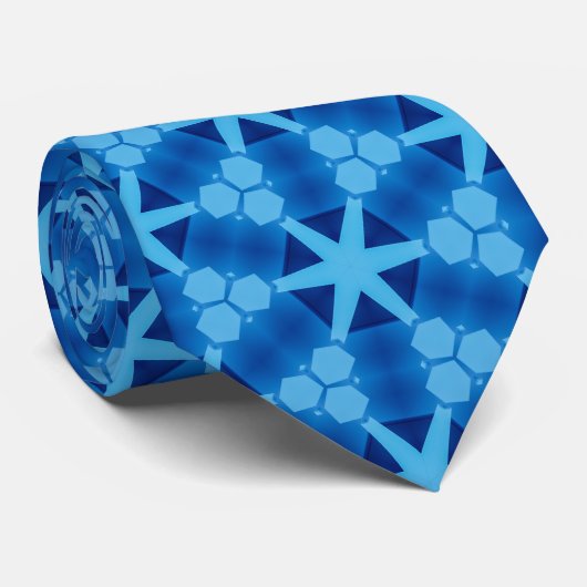 Blauwe Mode bruiloft Stropdas (Opgerold)