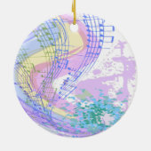 Blauwe mode manga illustratie dansen keramisch ornament (Achterkant)