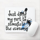 Blauwe Mode Mousepad Muismat (Met muis)