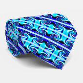 Blauwe mode stropdas (Opgerold)