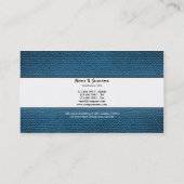 Blauwe mode stylist naadloze kleermaker visitekaartje (Achterkant)