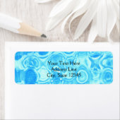 Blauwe Mode van de Retro Glamour Cirkel Kunst Etiket (Insitu)