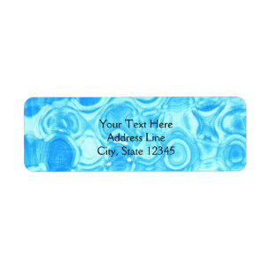 Blauwe  Mode van de Retro Glamour Cirkel Kunst Etiket