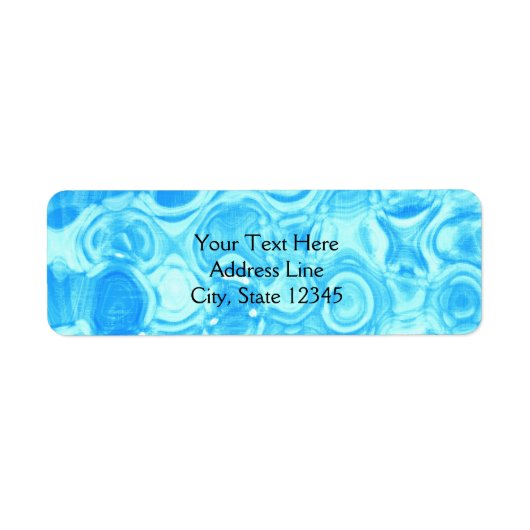 Blauwe Mode van de Retro Glamour Cirkel Kunst Etiket (Voorkant)