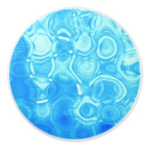 Blauwe  Mode van de Retro Glamour Cirkel Kunst Keramische Knop