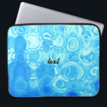 Blauwe  Mode van de Retro Glamour Cirkel Kunst Laptop Sleeve<br><div class="desc">Blauwe  Mode van de Retro Glamour Cirkel Kunst</div>