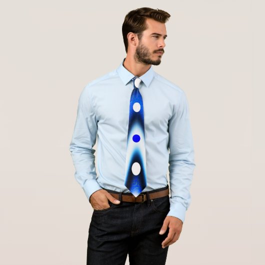 Blauwe mode voor mannen stropdas (In situ)