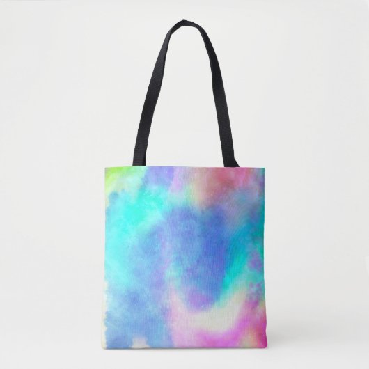 Blauwe, moderne, abstracte trendy canvas tas (Voorkant)