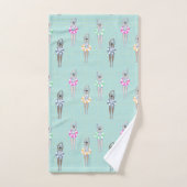 Blauwe moderne artistieke zwemmers bad handdoek (Handdoek)