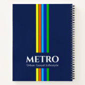 Blauwe moderne Casual zakelijke Logo - Verticale s Notitieboek (Achterkant)