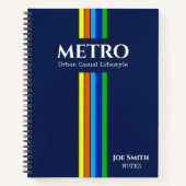 Blauwe moderne Casual zakelijke Logo - Verticale s Notitieboek (Voorkant)