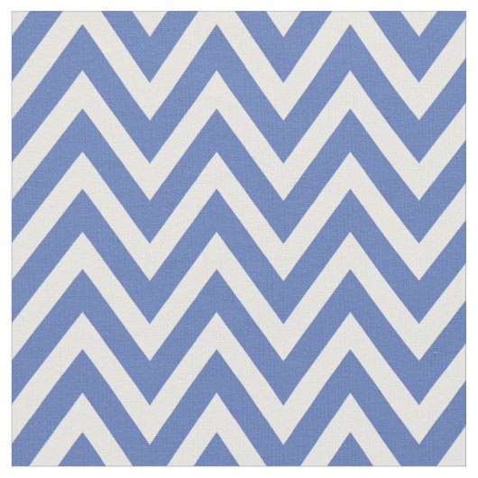 Blauwe moderne Chevron strepen Stof (Close Up)