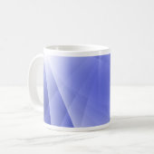 Blauwe moderne digitale achtergrond koffiemok (Voorkant links)