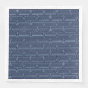Blauwe, moderne, eenvoudige coole illustratie servet