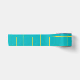 Blauwe moderne, eenvoudige, minimale grafische kun satijnen lint