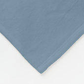 Blauwe Moderne Elegante Wilde Bloem Naam Fleece Deken (Hoek)