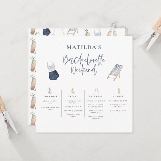 Blauwe moderne girale weekendrondleiding (Voorkant / Achterkant in situ)