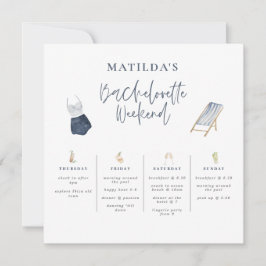 Blauwe moderne girale weekendrondleiding