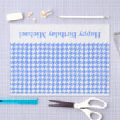 Blauwe Moderne Houndstooth w / aangepaste bericht Tissuepapier (Craft)