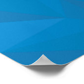 Blauwe, moderne, koele, trendy, futuristische drie poster (Hoek)