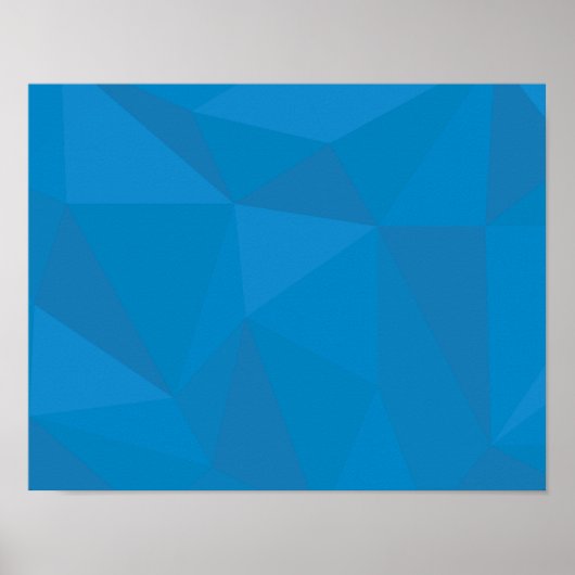 Blauwe, moderne, koele, trendy, futuristische drie poster (Voorkant)