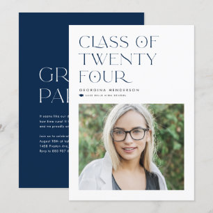 Blauwe Moderne Minimalistische Klasse van 2022 Afs Kaart