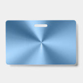 Blauwe moderne minimalistische professionele foto  badge (Achterkant)