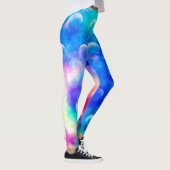 Blauwe, moderne, prachtige bubbels abstracte water leggings (Rechts)