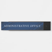 Blauwe moderne professionele plaat Admin-kantoo Deurbordje (Voorkant)